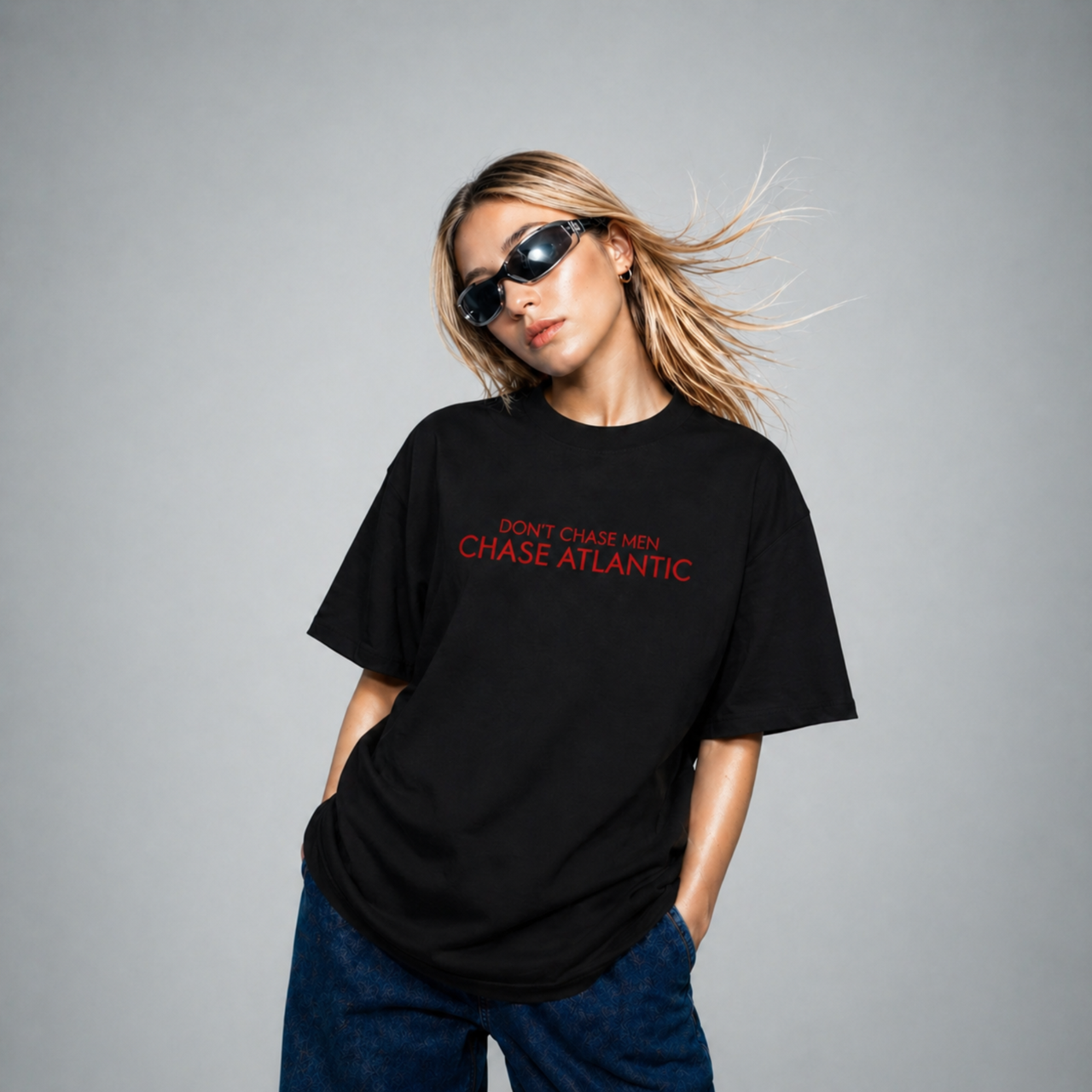 Don't Chase Men Tee | Minimal Script | AERIX ATTIRE